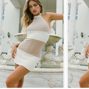 SABO Striped Halter Dress